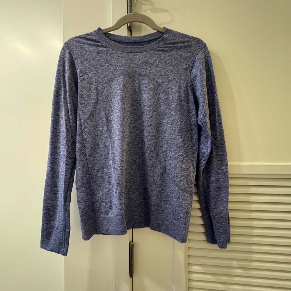 Lululemon Athletica Heathered Blue Swiftly Relaxed Long Sleeve Tee